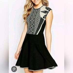 Ted Baker, Elegant Black with Gold, Dress.